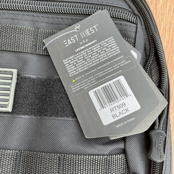 East West USA RT509 Tactical Molle Military Rucksack Backpack Black NEW - Picture 2 of 12